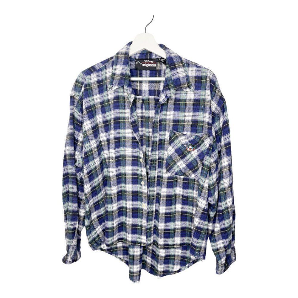 VINTAGE DISNEY ORIGINALS Plaid Long Sleeve Shirt | XL